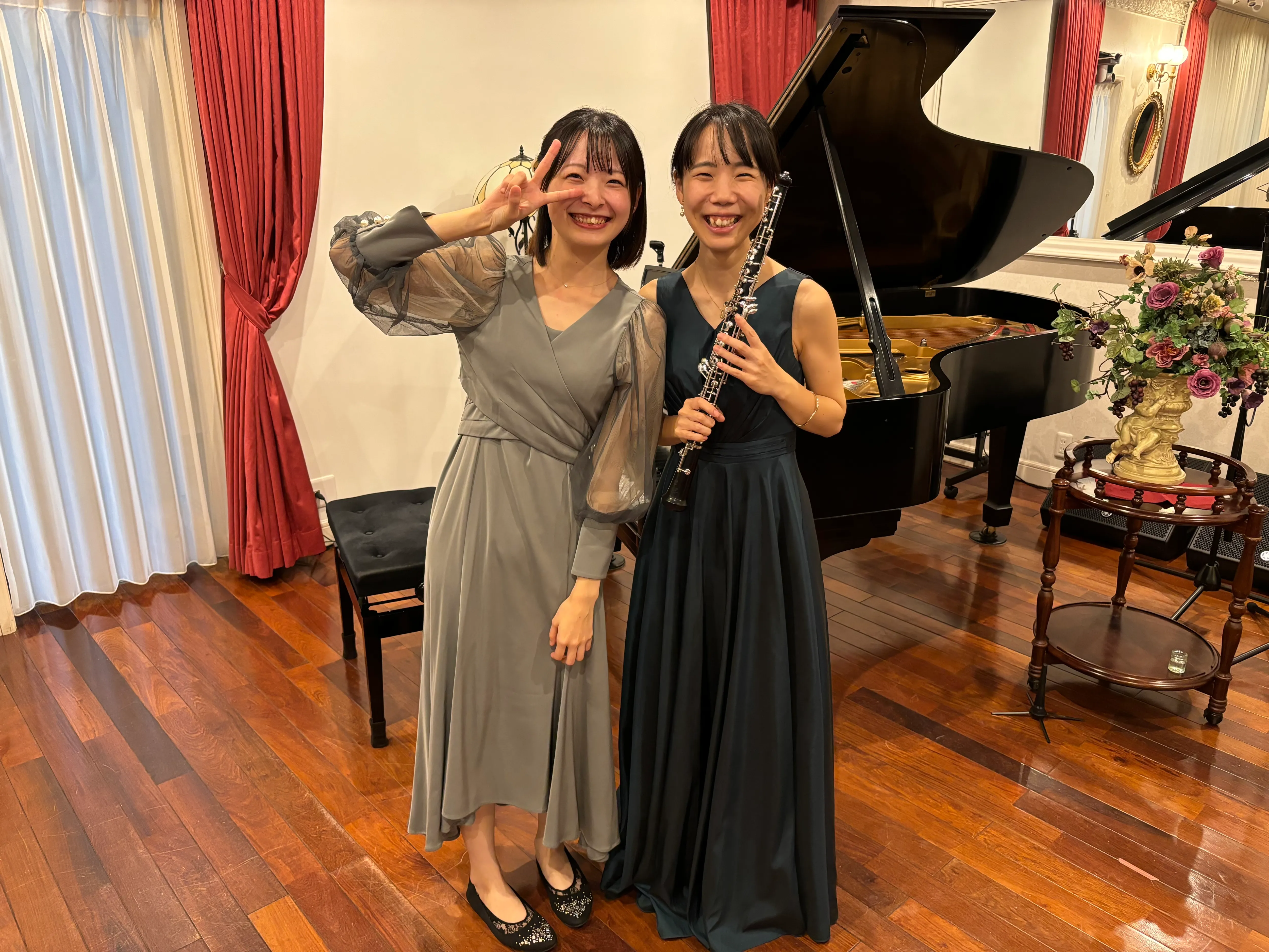 小嶋葵 ピアノ伴奏 オーボエ奏者との写真
